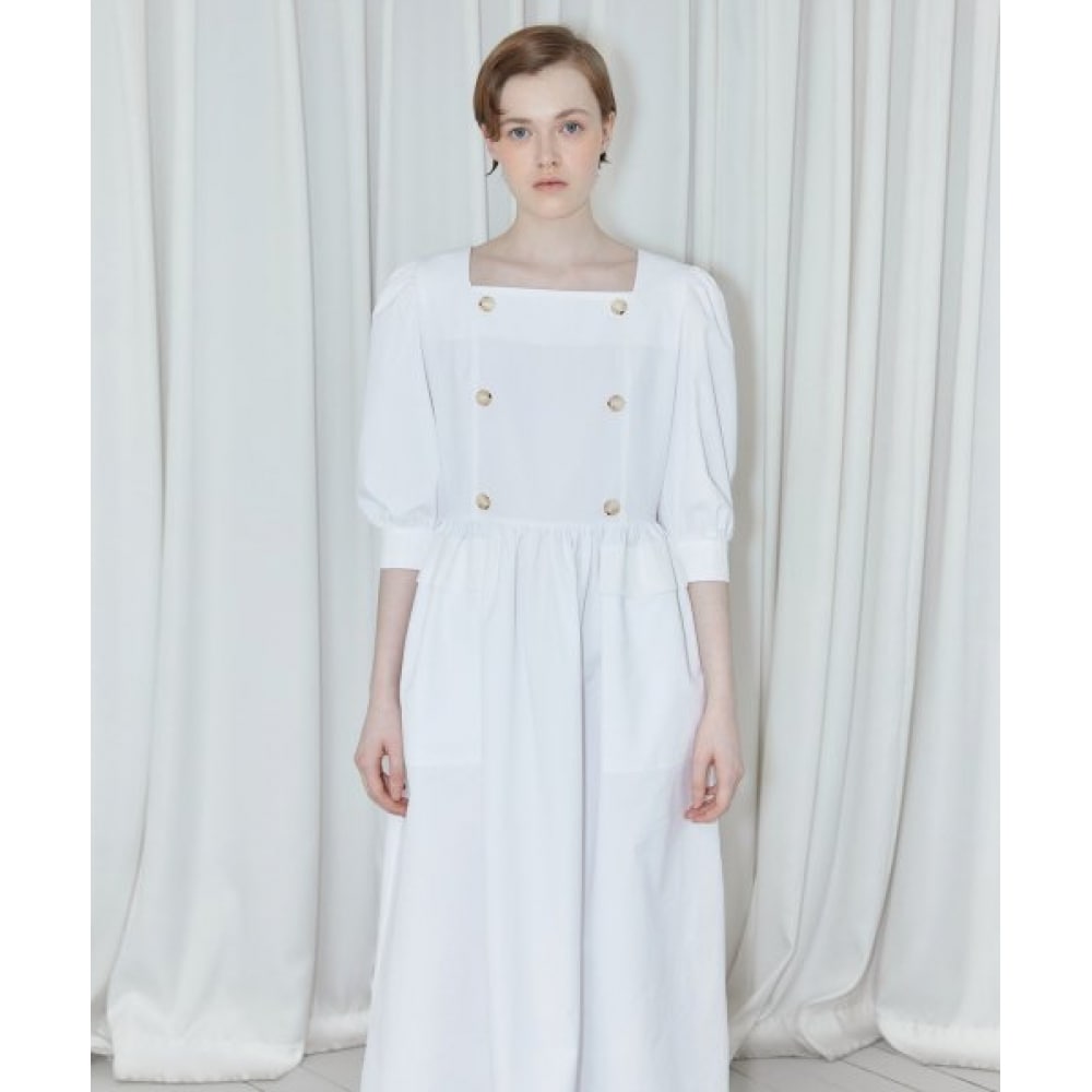 シヌーンシャツロングドレス (ホワイト)