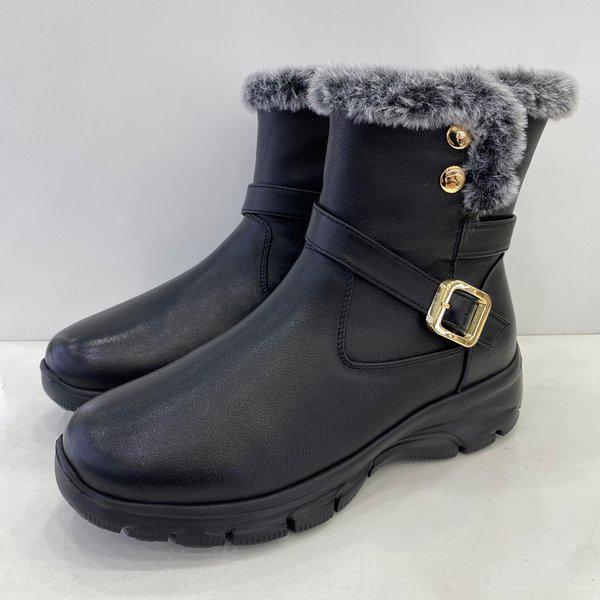 女性ファー裏地ハーフブーツ YADWBM611BK HSIF1A GN 19,041円