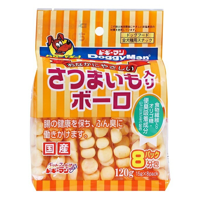 【12個セット】 ドギーマンハヤシ ドギーマン さつまいも入りボーロ 120g(15gX8袋)
