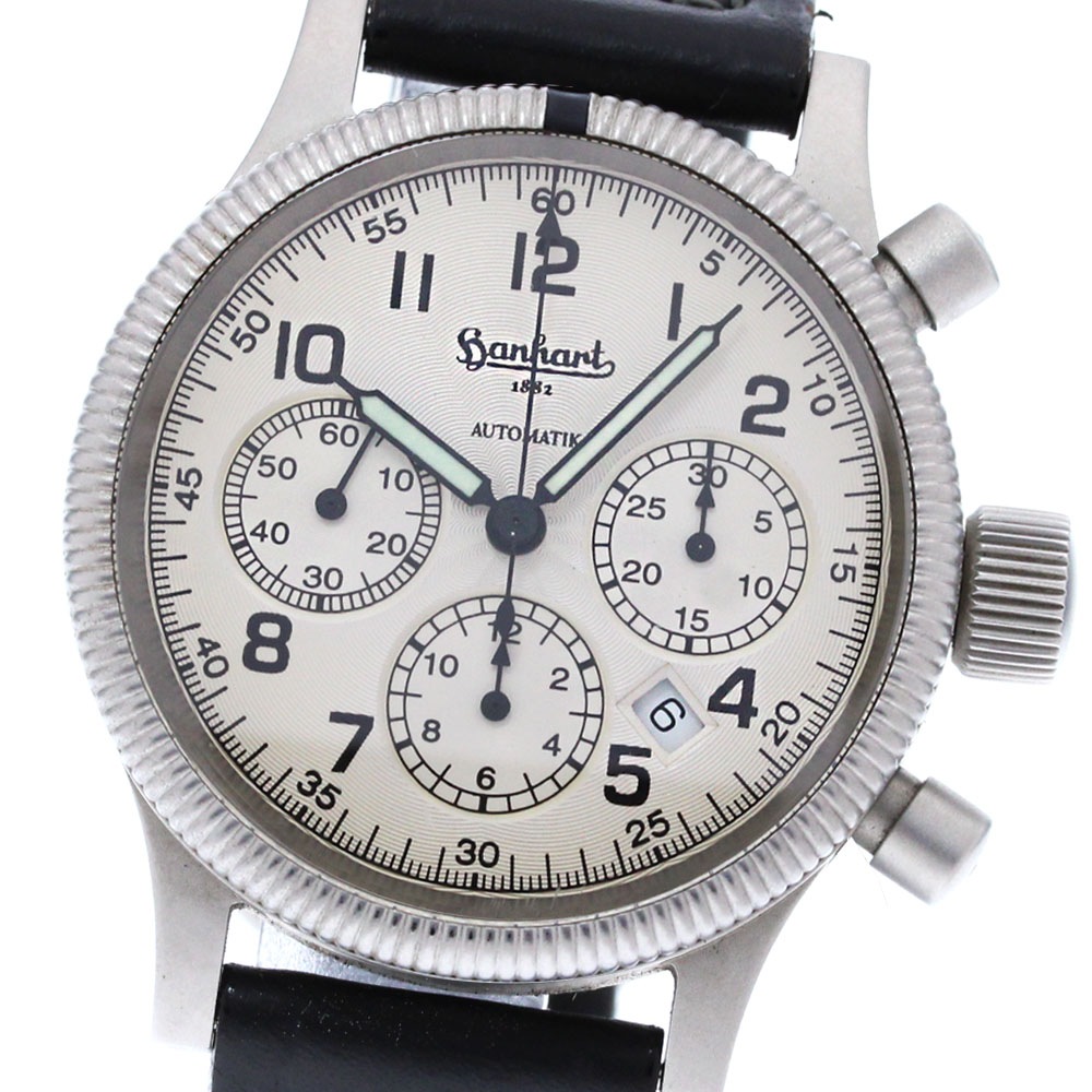 ハンハルト hanhart 710.0001.00 シリウス パイロットクロノ クロノグラフ 自動巻き メンズ _842523【中古】