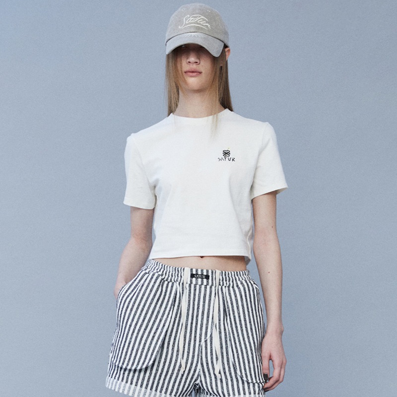 [세터] オドゥール クロップTシャツ ( Daisy Cream )