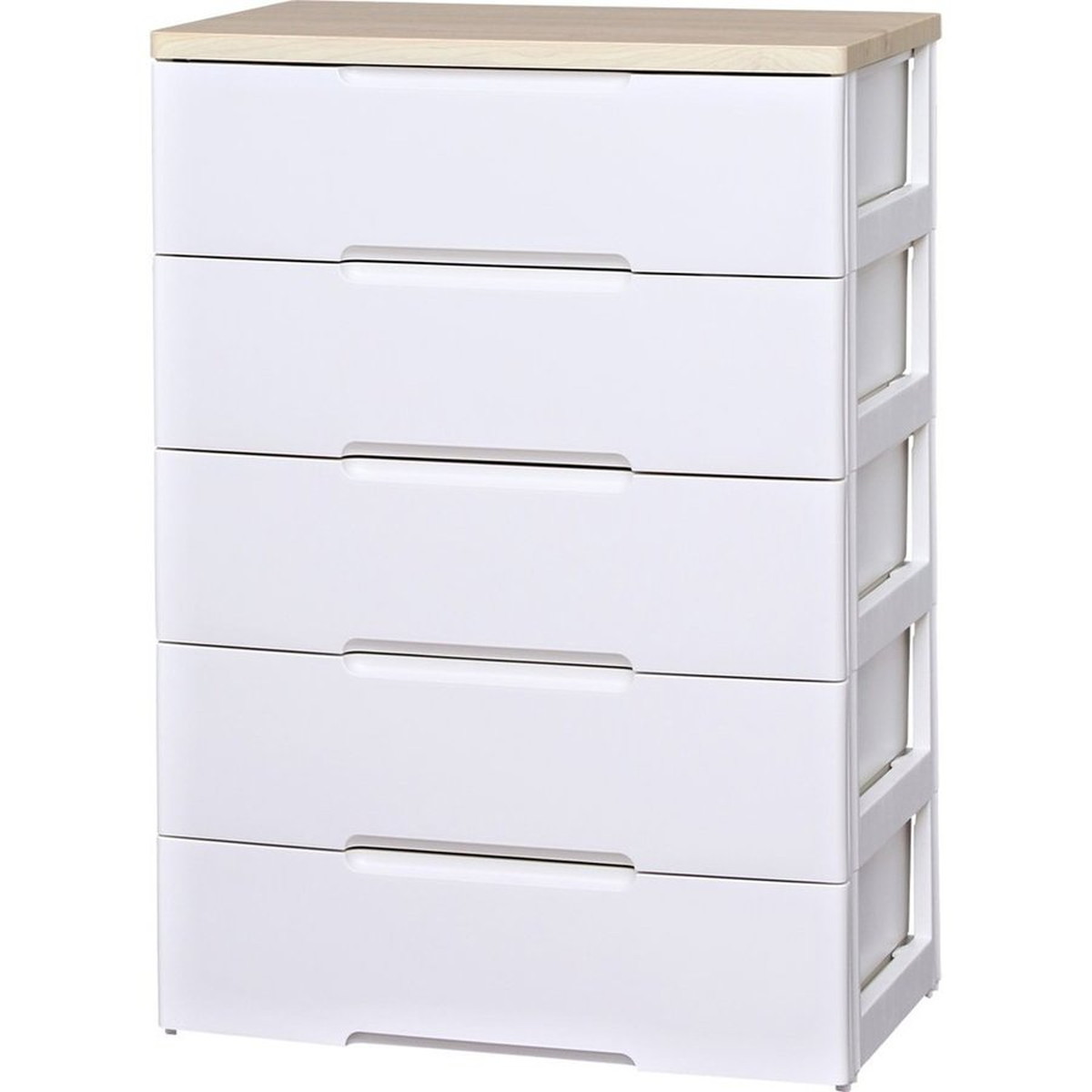 オープンシェルフ・ラック ホワイト/天板ナチュラル 幅80cm HG-805