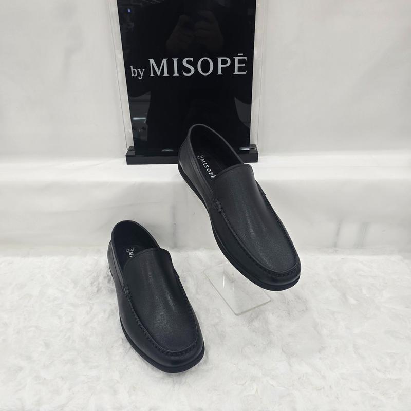 By 男性 シンプル 無地 ローファー 122HT337SS202 BLACK 2 JJ