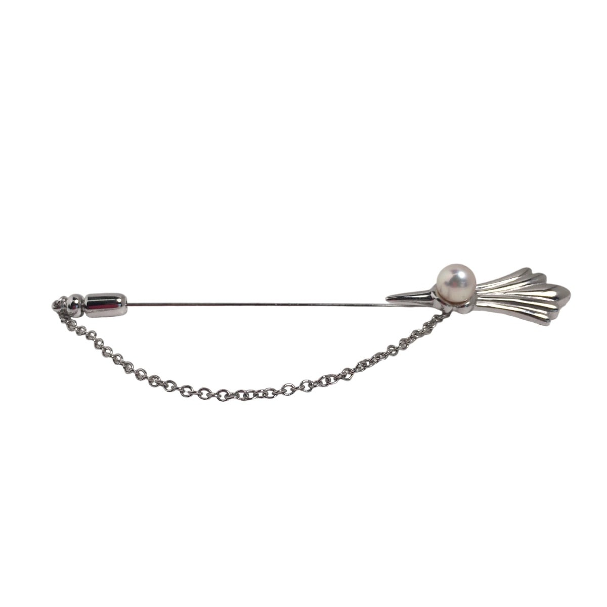 SV 田崎真珠 ピンブローチ シルバー