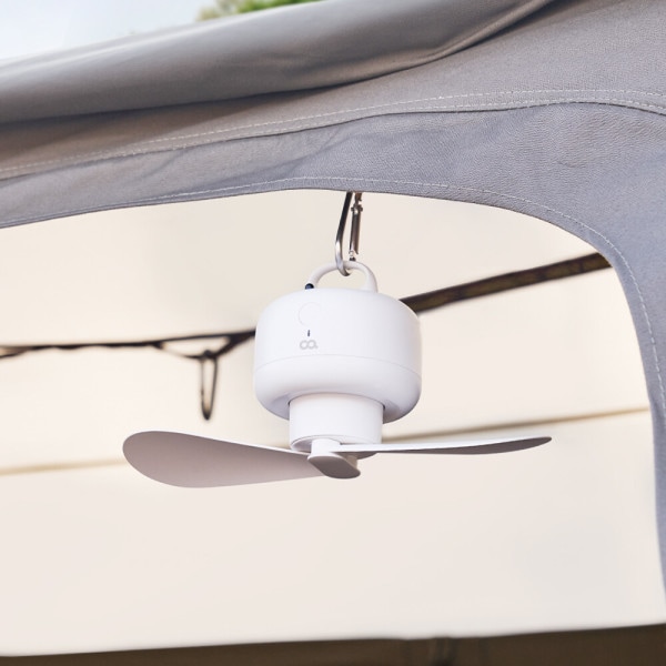 タープファン シーリングファン 天井型 キャンプ ワイヤレス USB扇風機 WHITE