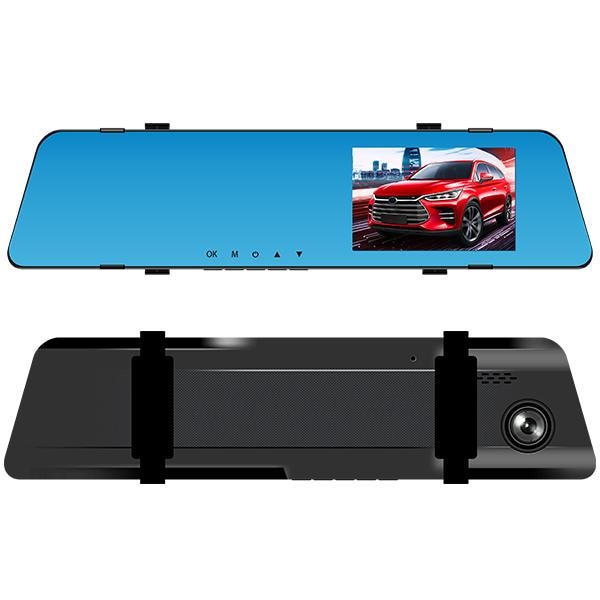 ミラー型リアカメラ付ドライブレコーダー ノイズ対策済 フルHD高画質 常時 衝撃録画 小型 上書き録画 駐車監視 ドライブレコーダー カーグッズ