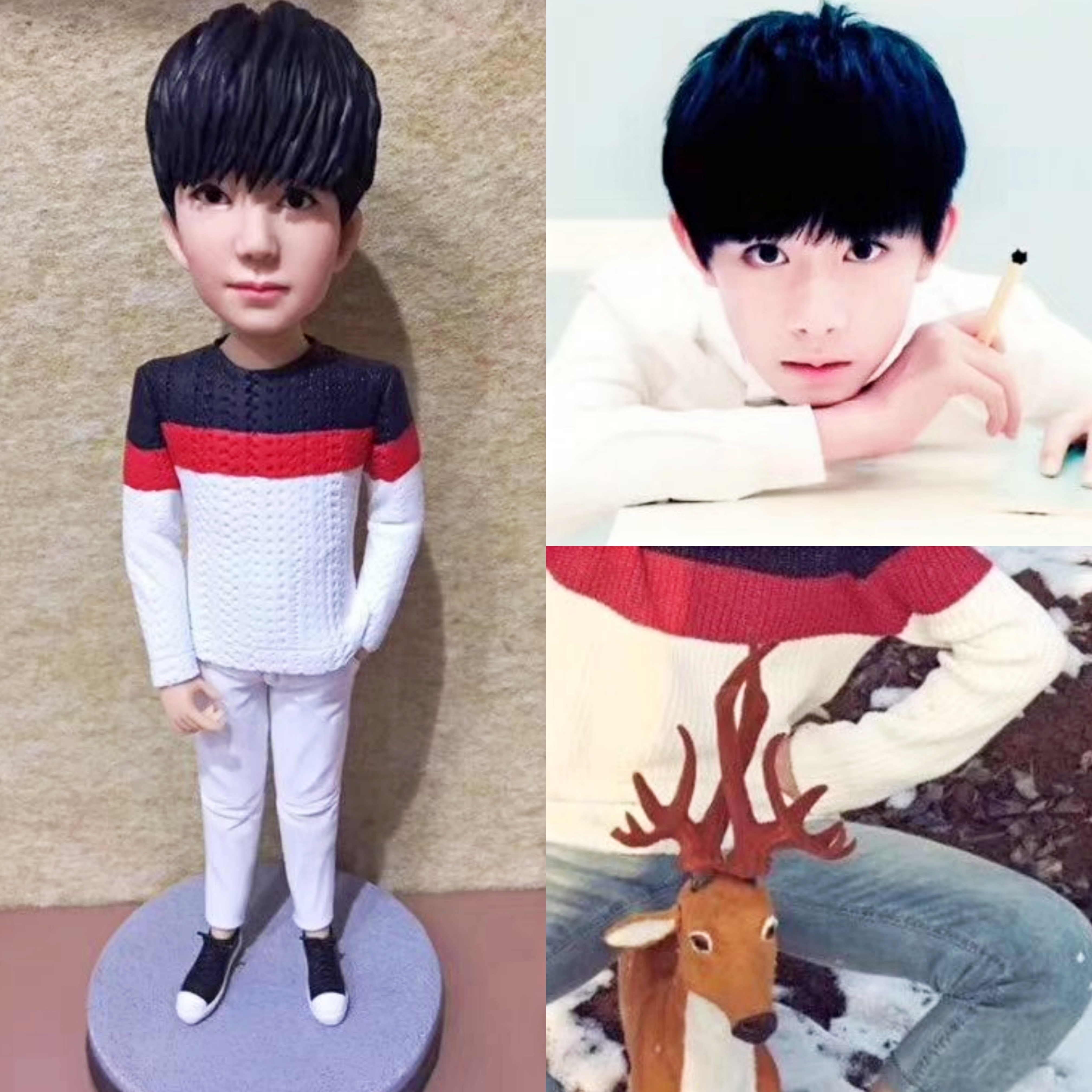 【オーダーメイド】3D肖像画 似顔絵 人形 フィギュア 彼氏 彼女 誕生日 ケーキトッパー 記念日 カップル 友達 プレゼント