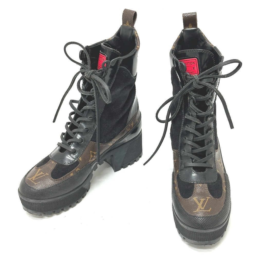 ブーツ ワッペン ローリエート ライン 靴 ヒール アンクル ショートブーツ スエード ブラック 44,880円