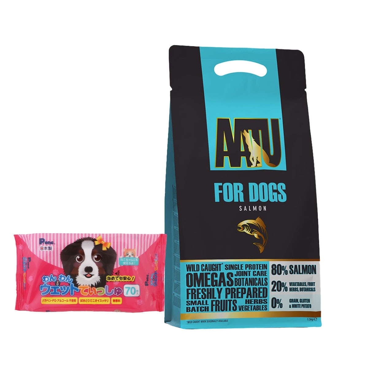 ドッグフード サーモン 1.5kg【わんわんウエットてぃっしゅ1個付き】 4,912円