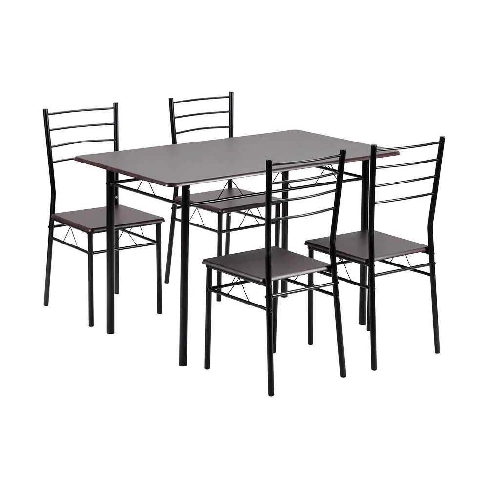 【国内へ発送&送·料·無·料】【新生活支援】【ダークブラウン】ダイニングテーブル ダイニングセット ４人掛け ダイニング５点セット 椅子 チェア24 食卓