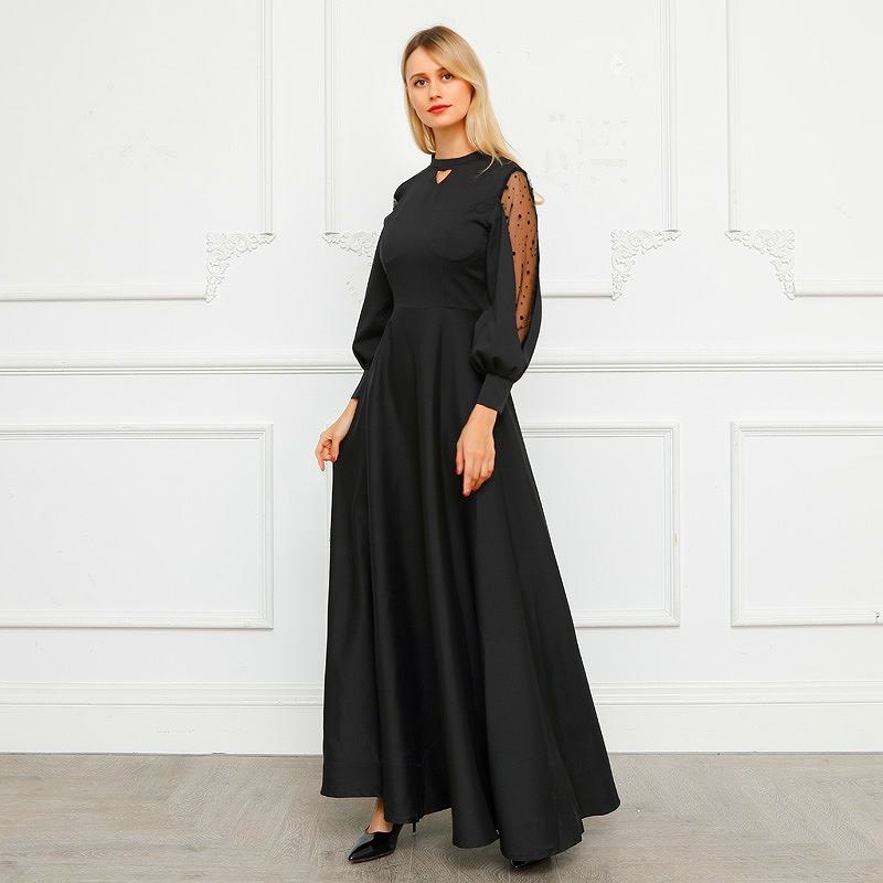 送料無料ドット柄レース切替ロングドレスワンピース大きいサイズ レディース キャバ 二次会 花嫁 結婚式 ワンピース ロングドレス ミニドレス dress