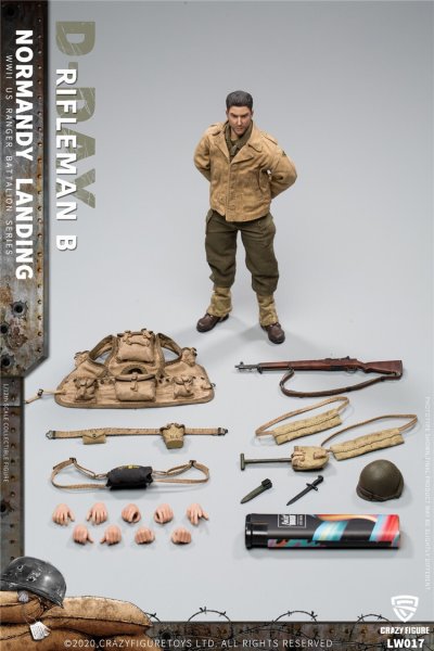 Crazy Figure RIFLEMAN B NORMANDY LANDING 1/12 アクションフィギュア LW017