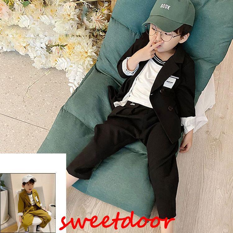 秋冬新作 スーツ 子供服 男の子 キッズ ジュニア タキシード フォーマル カッコ良い 卒業スーツ ピアノ 発表会 結婚式　入学式　卒業式　七五三　セットアップ100-160
