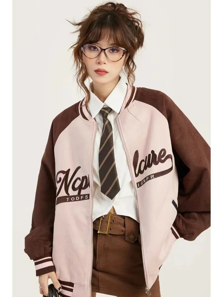 24 韓国 かわいい レディース アウター ブルゾン お出かけ 長袖セクシーベースシルエットトップスサイドカジュアルファッション系サイズお出かけネックフル丈スリーブトラック