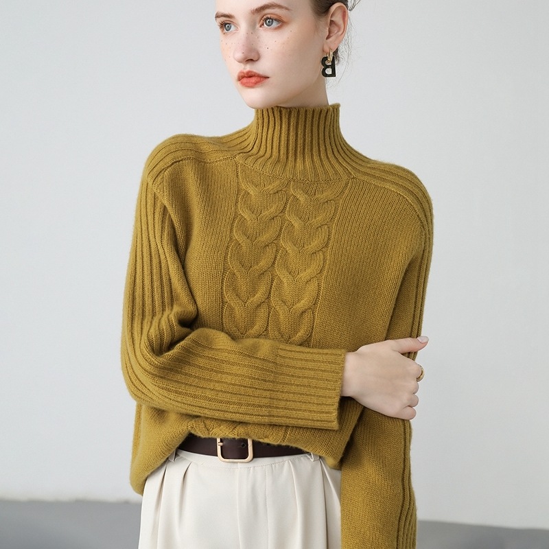 ニット ニットソー セーター 袖あり長袖 ハイネック 無地 シンプル 編み込み ケーブル レディース 上品 きれいめ かわいい ガーリー レトロ キュート 大人可愛い お洒落 おしゃれ 大人女子