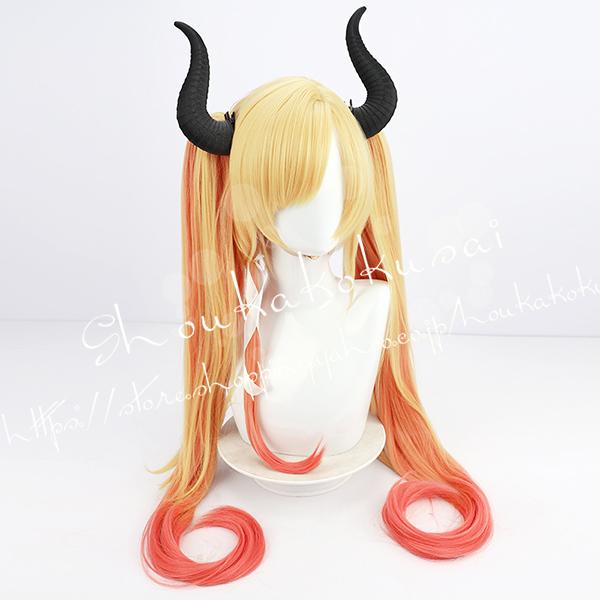 コスプレウィッグ ホロライブ hololive 風 癒月ちょこ WIG 耐熱 cosplay 仮装 変装 コスチューム-497