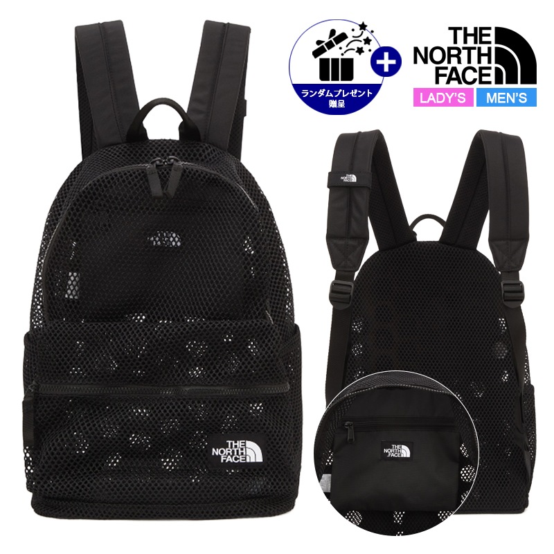 TNF メッシュ バックパック NM2DQ12Aレディーズ メンズ 日常 デイリー 男女共用 旅行 バッグ 夏 バックパック ブラック