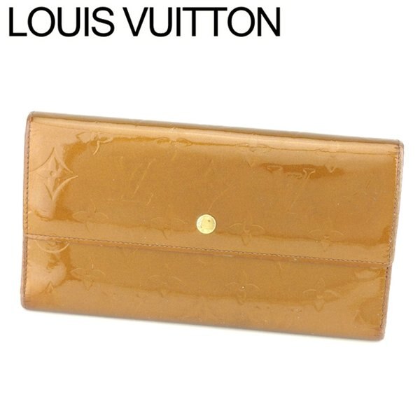 Louis Vuitton長財布 三つ折り ヴェルニ ポルトトレゾールインターナショナル ブラウン 中古