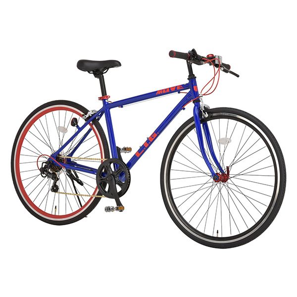 LIG LIG MOVE ネイビーレッド(46224) クロスバイク(700×28C・7段変速・フレーム440mm) メーカー直送
