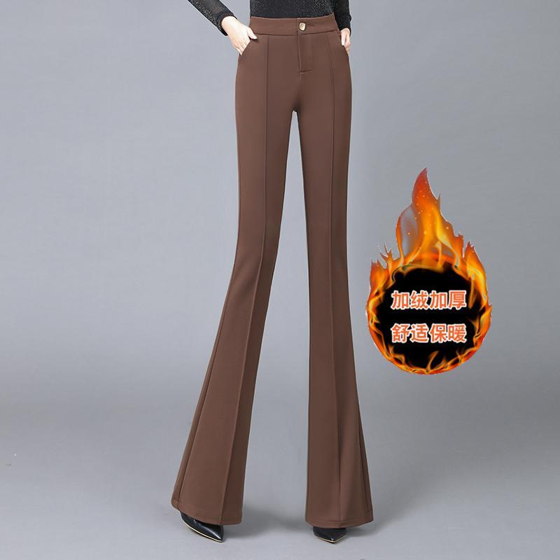 パンツ レディース ボトムス 秋冬 ベルボトムパンツ ハイウエスト スリム カジュアル非 アイロン ドレープ スーツ ストレート レッグ ブーツ カット