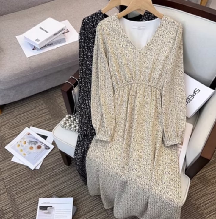 ワンピース デート フレアワンピース 袖あり 長袖 かわいい 大人可愛い きれいめ シンプル カジュアル 大人 上品 おしゃれ お洒落 主役級 存在感 春 秋 10代 20代 30代 レディース