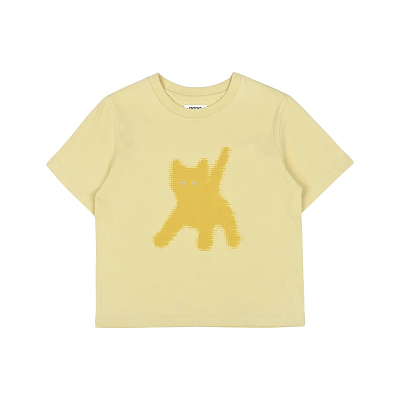 フラッシュキャッツアイ クロップTシャツ [YELLOW] 可愛い おしゃれ ディリーファッション ガーリールック Tシャツ 韓国ファッション 韓国ブランド