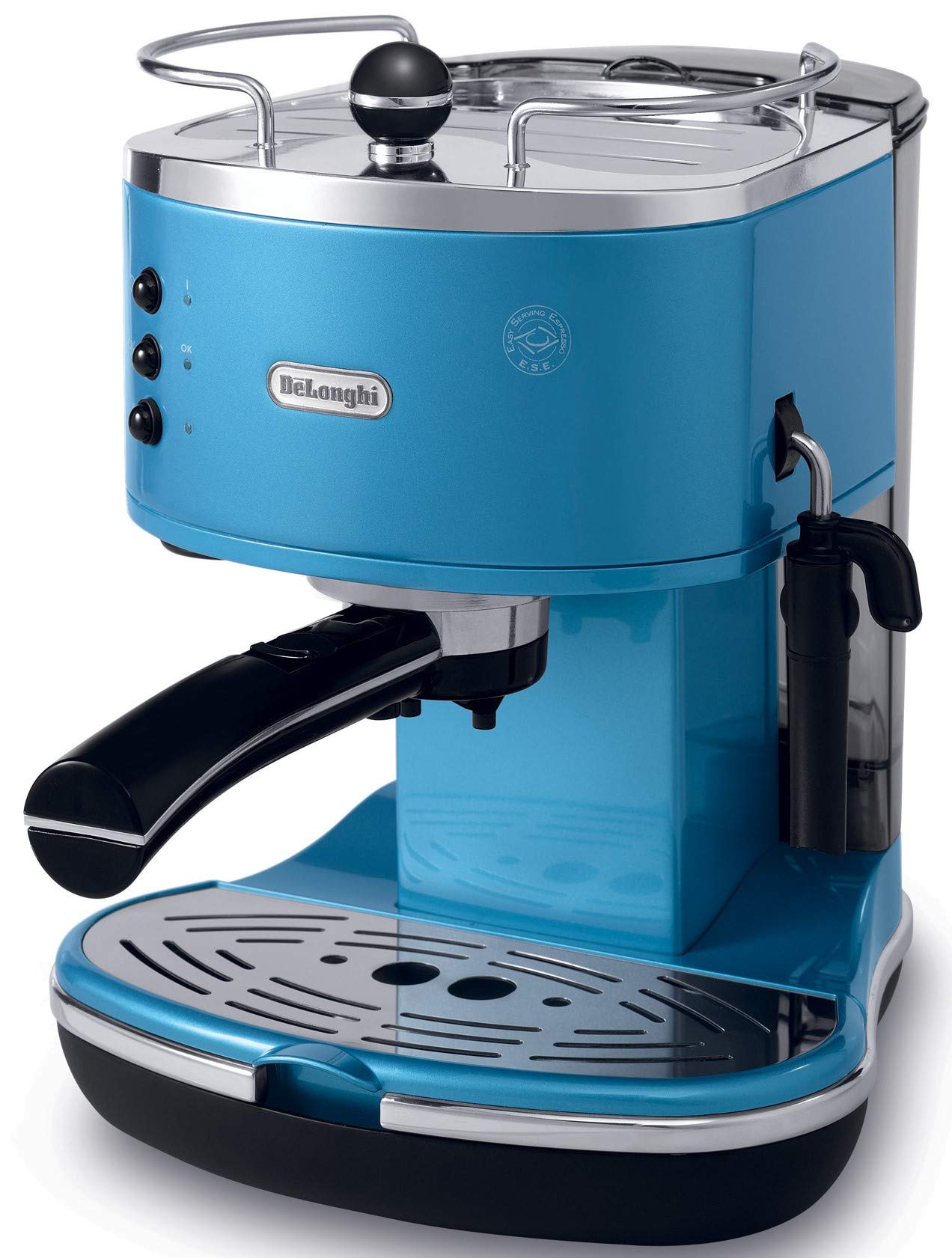 DeLonghi(デロンギ) De Longhiエスプレッソメーカー アイコナ ECO310B カプチーノ ラテアート エスプレッソマシン カップウォーマートレイ レトロデザイン [アズーロブルー]