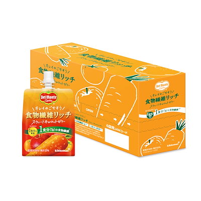 他サイト： デルモンテ 食物繊維リッチ スウィートキャロットゼリー(ゼリー飲料) 160g×6個の商品画像