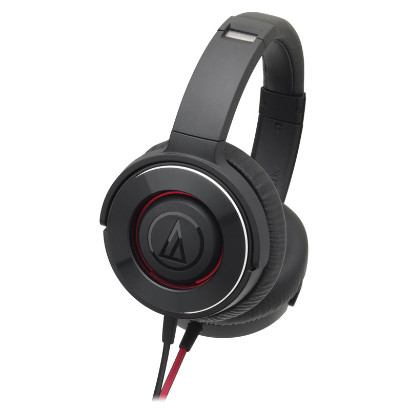 オーディオテクニカ ATH-WS550-BRD ダイナミック密閉型ヘッドホン(ブラックレッド) ATHWS550BRD