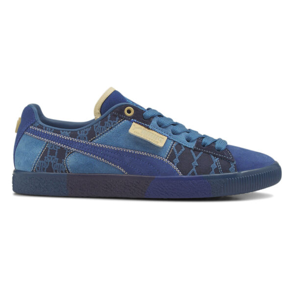 プーマClyde PreGame Runway Lace Up Mens Blue Sneakers Casual Shoes 39208201