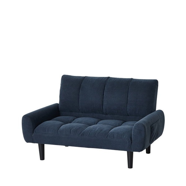 28748 2Pコーデュロイソファー ネイビーブルー [2人掛けソファ] メーカー直送