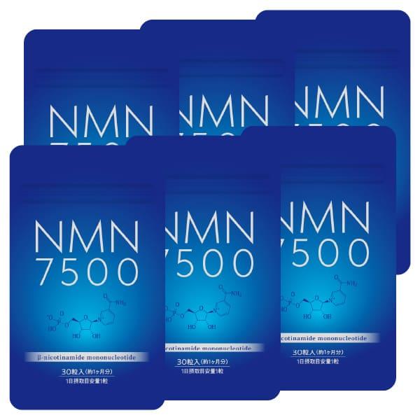 NMN7500 30粒入 6個セット /NMN サプリメント β-NMN 100% 高純度