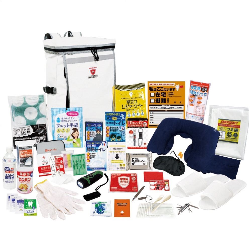 災害対策32点防災セット TA-200 2309-044 防災グッズ 防災セット 非常用持ち出し袋 防災バッグ 防災リュック 防災 女性 保存食 水 保存水 簡易 非常用 トイレ 備蓄品