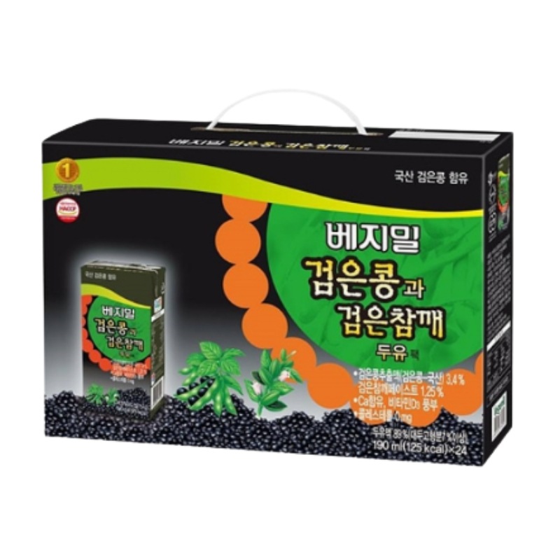 ベジミール 黒豆と黒ごま豆乳 (190ML 24入)