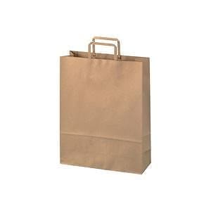 （業務用4セット）ジョインテックス 手提袋 平紐 茶 大 50枚 B293J-B