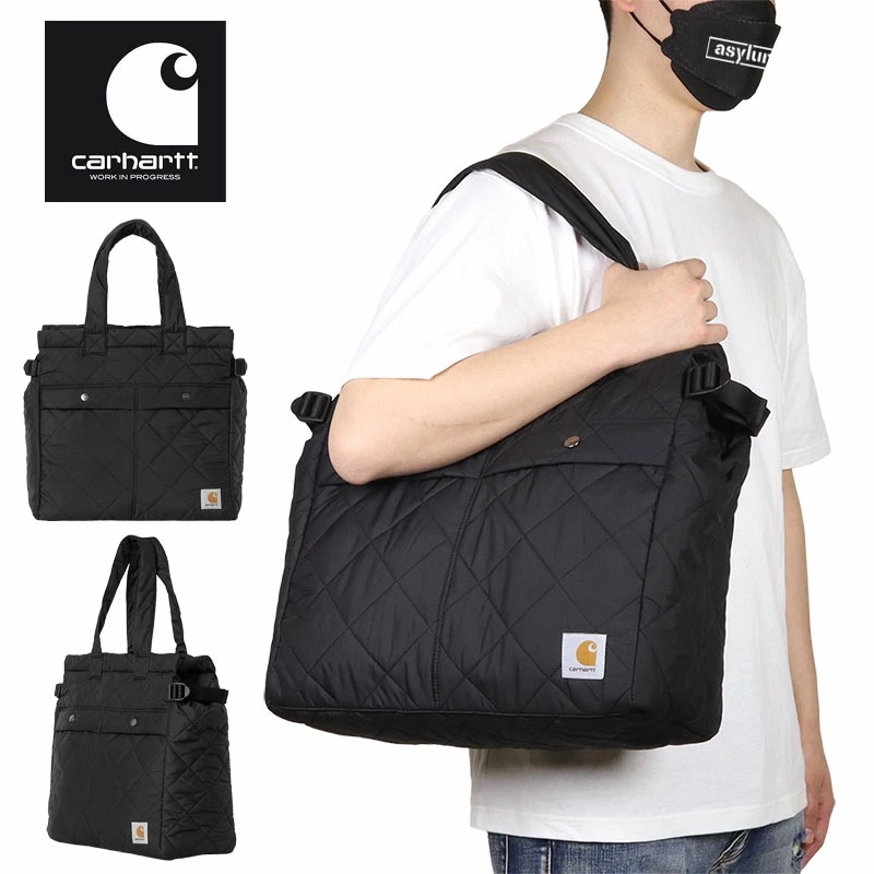 カーハート WIP トートバッグ CARHARTT WIP ショルダー 肩掛け 鞄 カバン 撥水加工 メンズ レディース ブランド 大容量 おしゃれ 黒