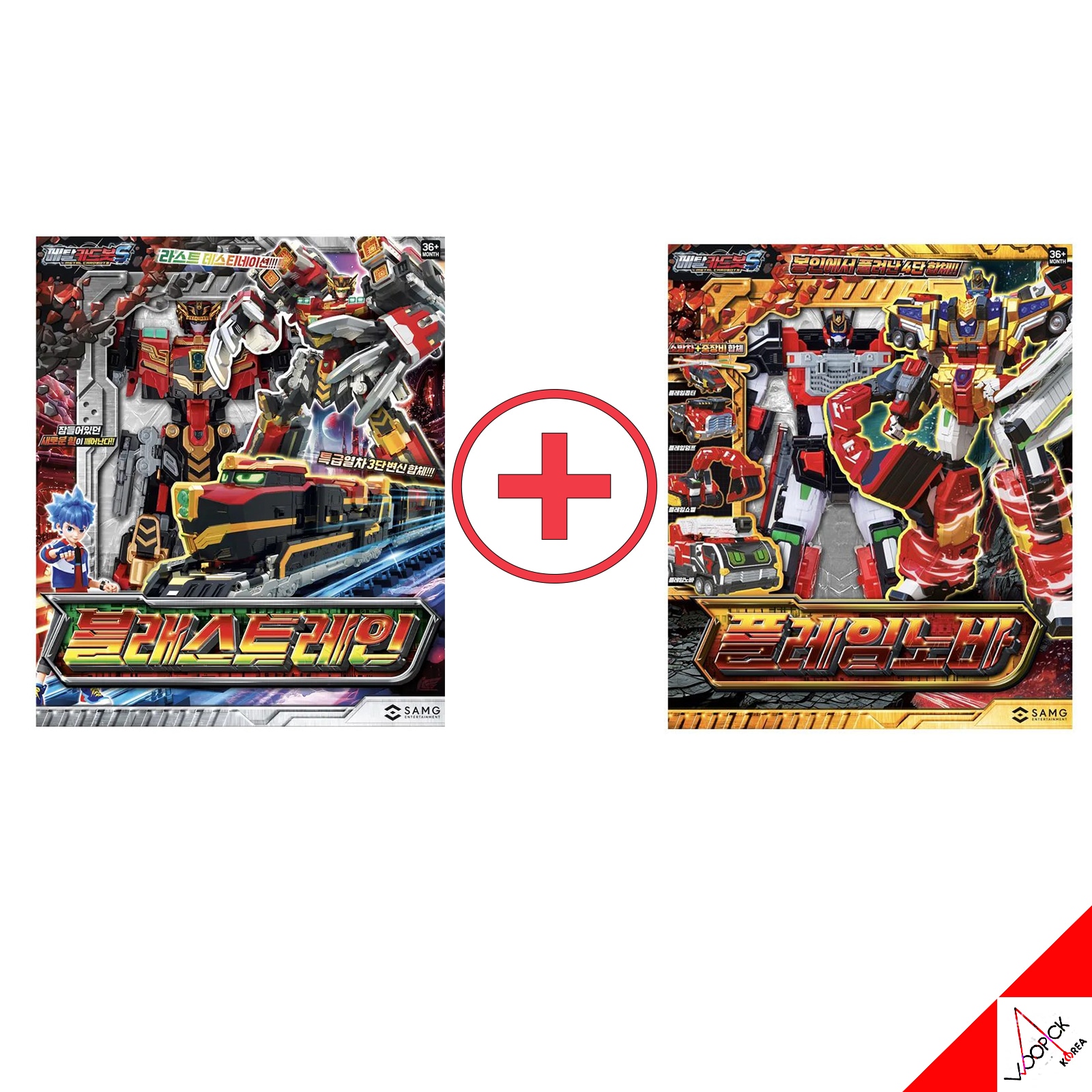 メタルカードボット S/シーズン2/フレイムノヴァ + ブラストレイン セット/合体/変身ロボット/韓国ロボット/フィギュア/Blastrain FlameNova/新型/正品