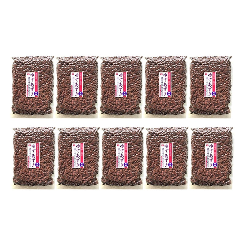 北海道産 ゆであずき 小豆 業務用 1kg 10袋セット 無糖 無添加 無化学調味料