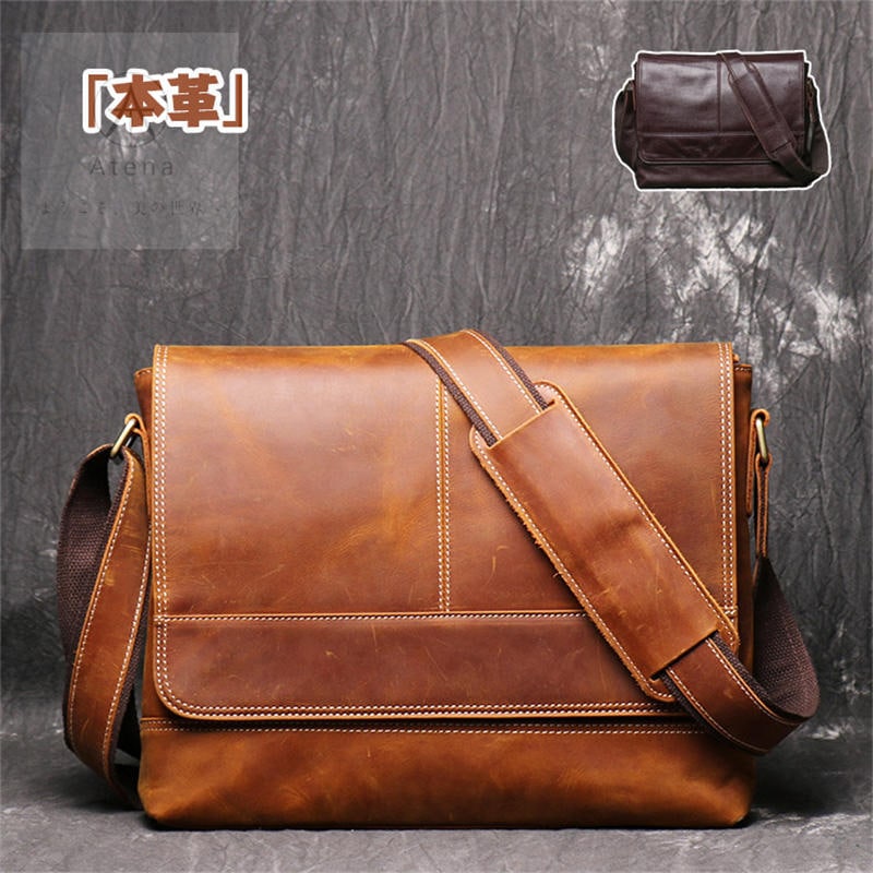 本革 かばん メンズバッグ 斜め掛け 通勤 カジュアル 洗練感 メンズ 牛革 レザー 鞄 ショルダーバッグ 革 ワンショルダーバッグ 手提げかばん 復古 バッグ 紳士