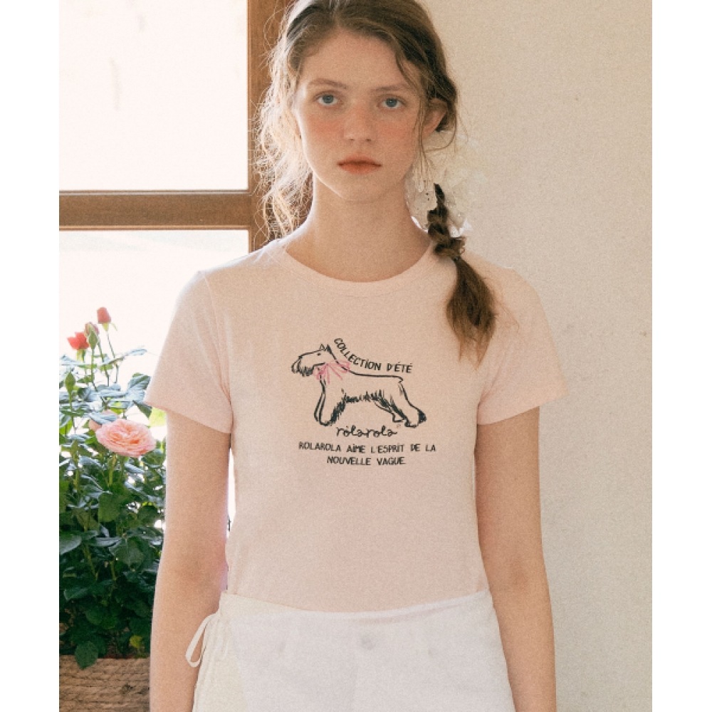ロラローラローラリボンパピー Tシャツピンク