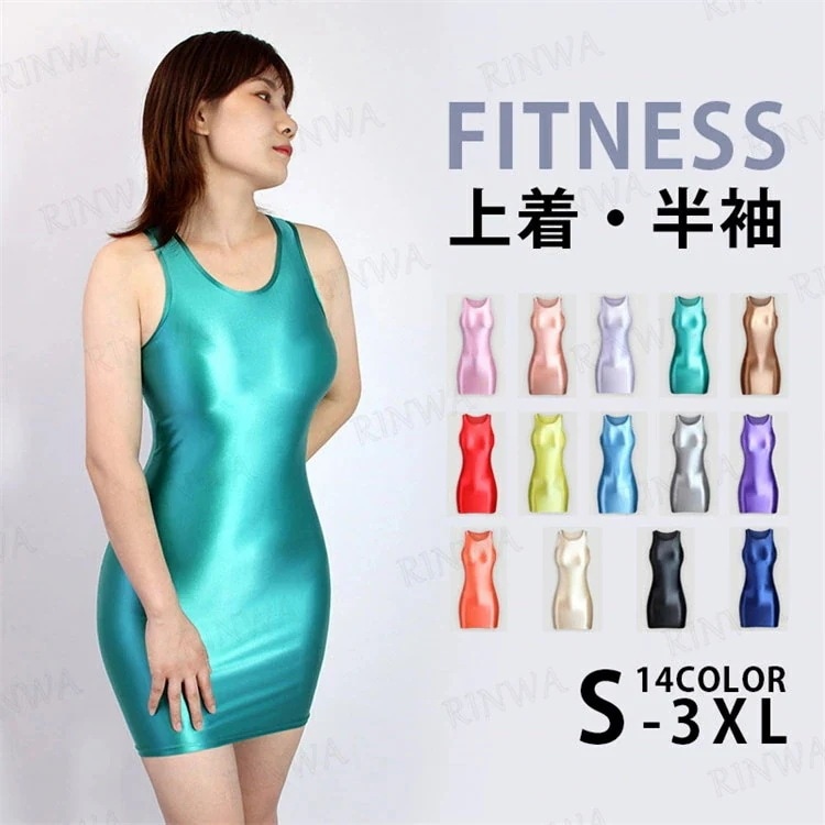 【7月の新作特典】カラフルな16色水着 レディース タイトスカート フィットネス 超光沢 競泳 水着 ノースリーブ セクシー UVカット 体型カバー コスチューム 女性 おしゃれ 大きいサイズ レオタ
