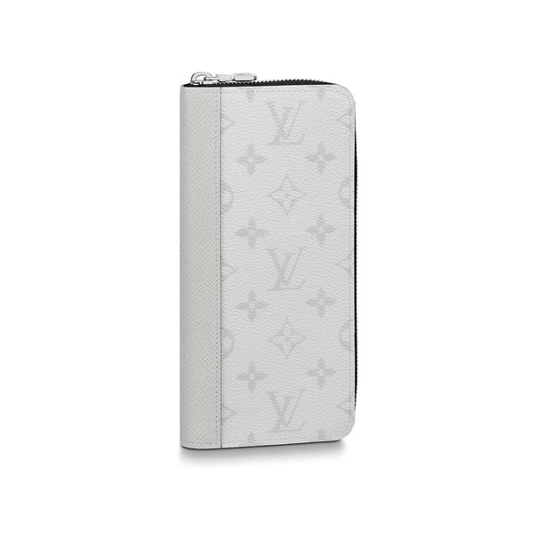 ルイヴィトン LOUIS VUITTON 財布 長財布 ラウンドファスナー モノグラム アンタークティカ ホワイト ブロン タイガ レザー 114,900円