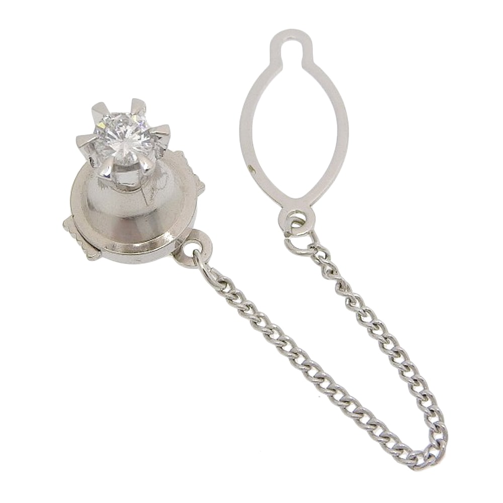タイピン Ptプラチナ ダイヤモンド 0.32 ユニセックス 中古品 A-ランク
