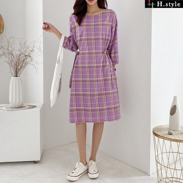 [Hスタイル]DKビビッドルカOPS/端境期/秋/ワンピース/OPS/チェック/綿