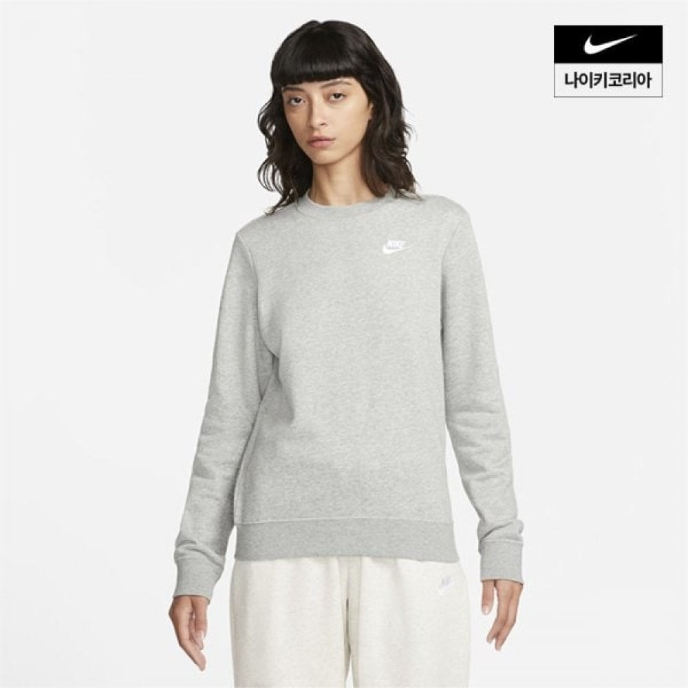女性用ナイキスポーツウェアクラブフリースクルーネックスウェットシャツ DQ5474-063