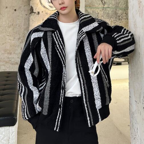 服 韓国ファッション メンズ アウター 長袖 シャツ ジャケット J85