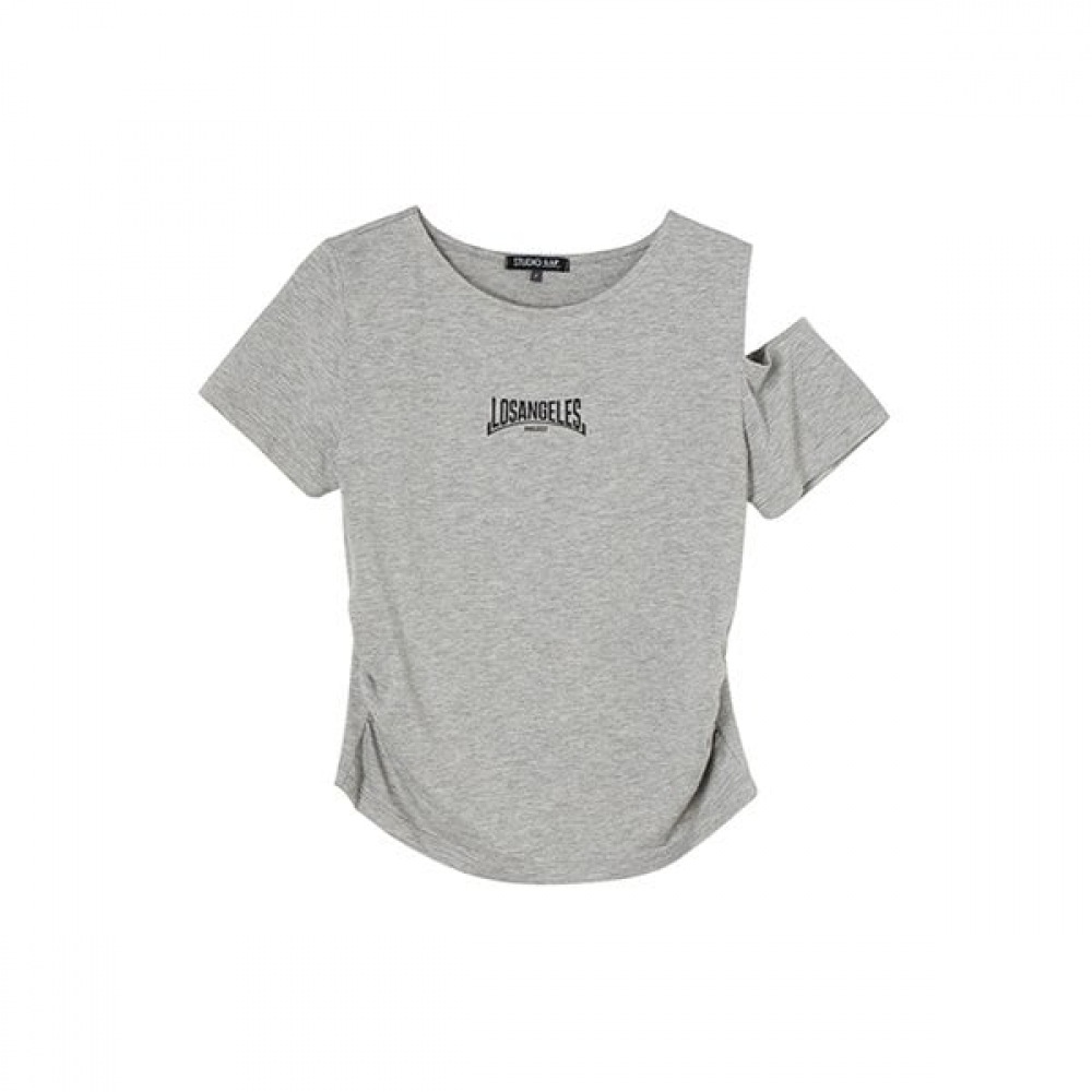 ワンショルダーシャーリングTシャツ AR2CT567