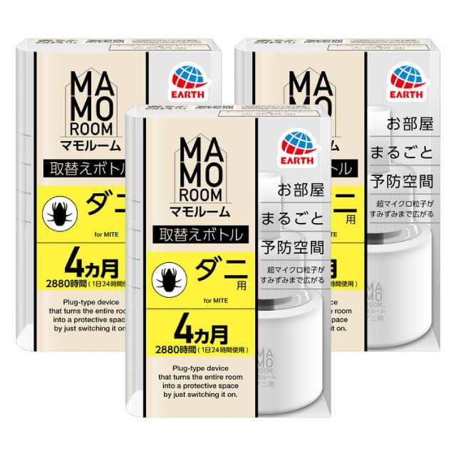 アース製薬 Earth Pharmaceutical マモルーム ダニ用 取替えボトル 4ヵ月用 1本入x3本