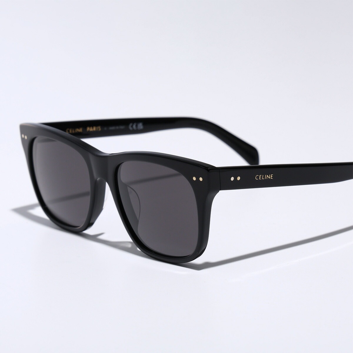 CELINE セリーヌ サングラス CL40322U メンズ ウェリントン型 フルリム セルフレーム ロゴ アイウェア 01A