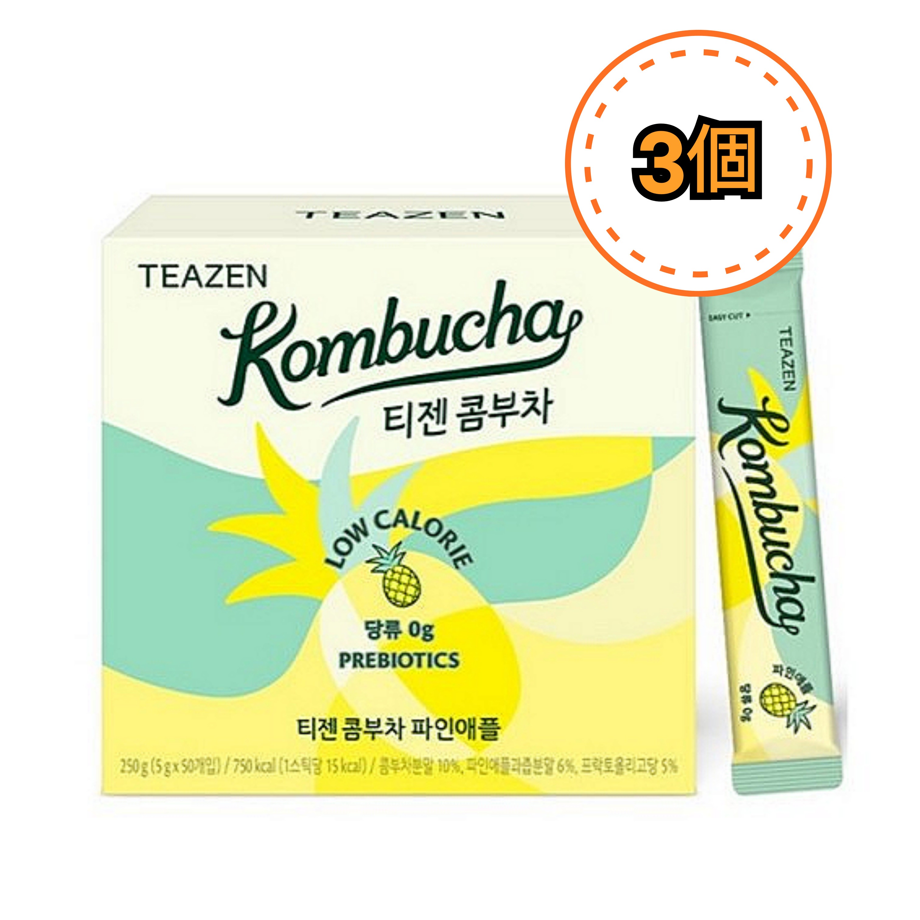 [3個] コンブチャ パイナップル 30 STICKS/韓国食品 ダイエット茶
